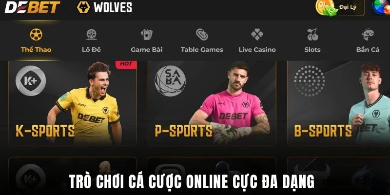 Trò chơi cá cược online cực đa dạng